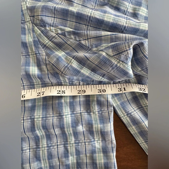 Duluth Trading Company Men's Button Down Blue Plaid Shirt Fishing Outdoor 3XL - Picture 8 of 9